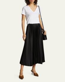 Veronica Beard Jeans Cindy V-Neck Short-Sleeve Pima Cotton Tee