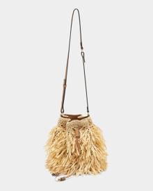 Ulla Johnson Gigi Fringe Drawstring Bucket Bag