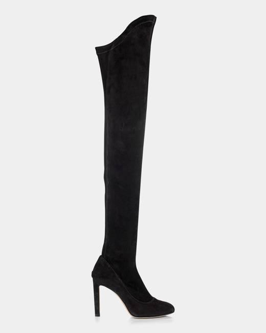 Giome over-the-knee stretch-knit platform boots