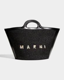 Marni Tropicalia Straw & Leather Summer Tote Bag