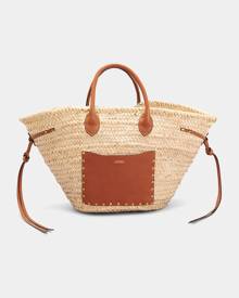 Isabel Marant Cadix Straw & Leather Tote Bag