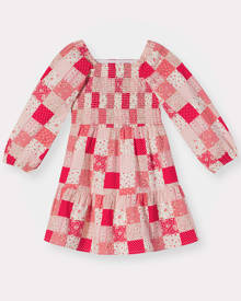 Classic Prep Childrenswear Girl's Hattie Tiered Patchwork-Print Dress, Size 2-14
