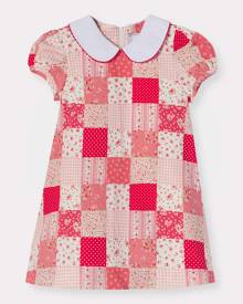 Classic Prep Childrenswear Girl's Paige Patchwork-Print Dress, Size 6M-8