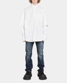 Balenciaga Men's Layered Sleeve Button-Front Shirt