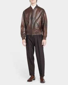 Berluti Men's Patina Leather Bomber Jacket