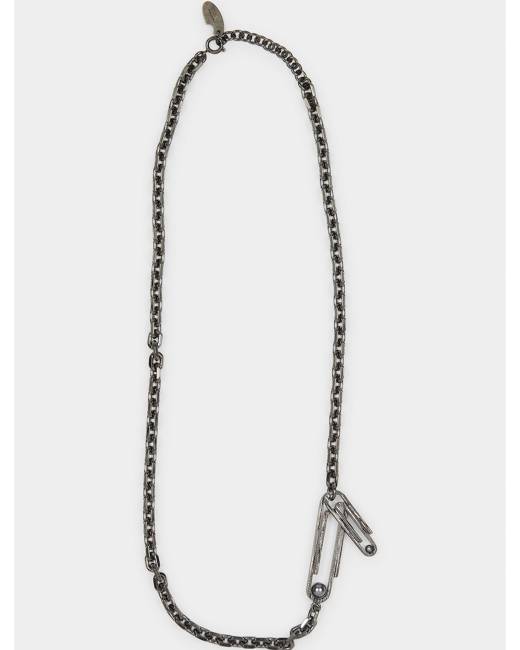 Off-White c/o Virgil Abloh Pearls & Paperclip Chain Necklace in Metallic  for Men