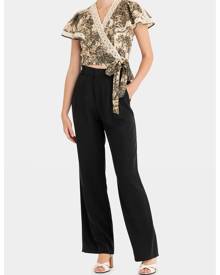 Secret Mission Marianne Embroidered Wrap Top