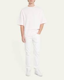 Simone Rocha Men's Embellished-Collar Patchwork T-Shirt