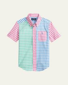 Ralph Lauren Childrenswear Boy's Multicolor Gingham-Print Polo Shirt, Size 2-4