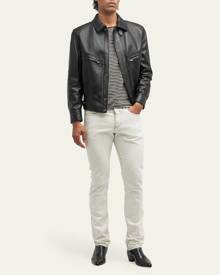 Saint Laurent Men's Leather Bomber Jacket