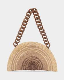 Eugenia Kim Luna Ombre Straw Chain Clutch Bag