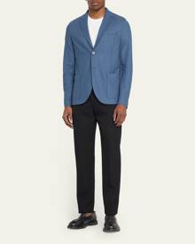 Harris Wharf London Men's Honeycomb-Knit Blazer