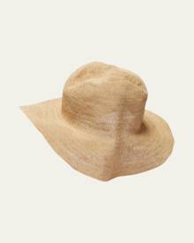Max Mara Blanc Raffia Cloche Hat