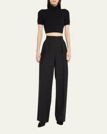 Max Mara Aire Knit Turtleneck Crop Top