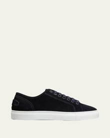 Brioni Men's Sustainable Low-Top Suede Sneakers