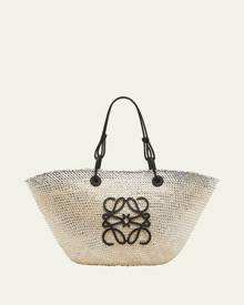 Loewe x Paula's Ibiza Sparkling Metallic Anagram Basket Tote Bag