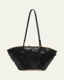 Loewe x Paula's Ibiza Anagram Small Sequins Basket Shoulder Bag