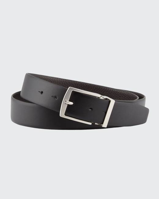 Emporio Armani Women's Smooth Leather Belt with Eagle Plate - White - Belts