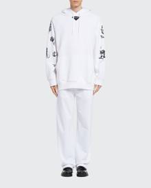 Prada Men's Fleece Graphic-Sleeve Sweatshirt