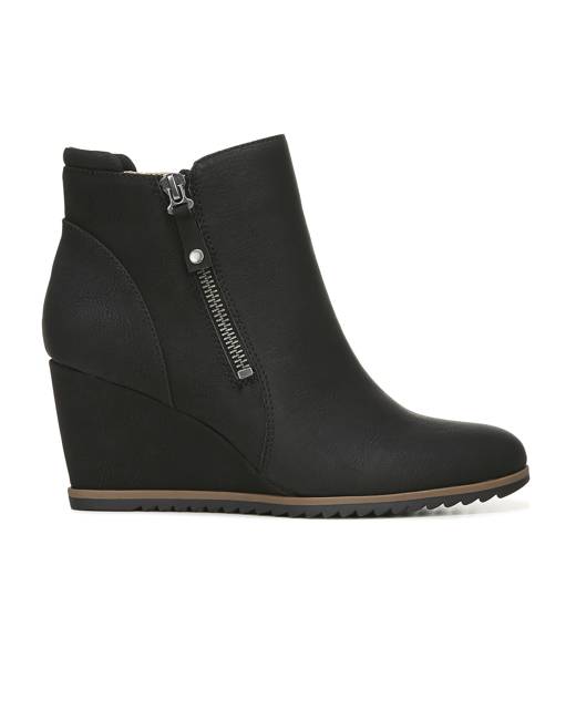 short black wedge boots