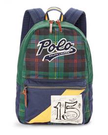 Polo Ralph Lauren Tartan Cotton Canvas Backpack