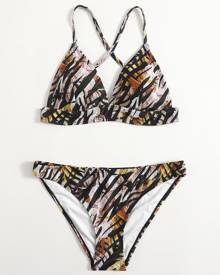 Tropical Triangle Bikini Swimsuit