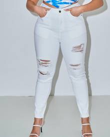 Plus Ripped Detail Skinny Jeans