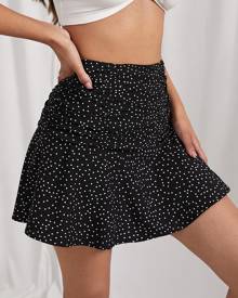 Ruched Polka Dot Skirt