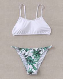 Tropical Random Print Bikini Swimsuit