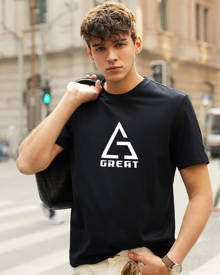 Men Letter Graphic Print Tee