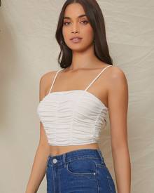 Ruched Crop Cami Top