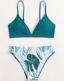 Tropical Random Print Bikini Swimsuit
