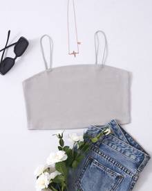 Solid Crop Cami Top