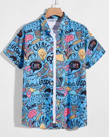 Men Pop Art Print Shirt