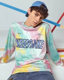 Men Tie Dye Letter Graphic Sweatshirt
