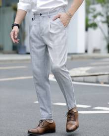 Men Plaid Tailored Pants