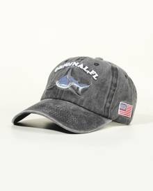 Men Shark Embroidered Baseball Cap