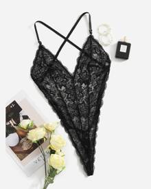 Floral Lace Teddy Bodysuit