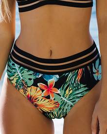 Tropical Mesh Trim Bikini Panty