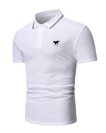 Men Animal Print Polo Shirt