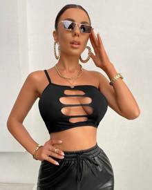 Cut Out Front Crop Cami Top