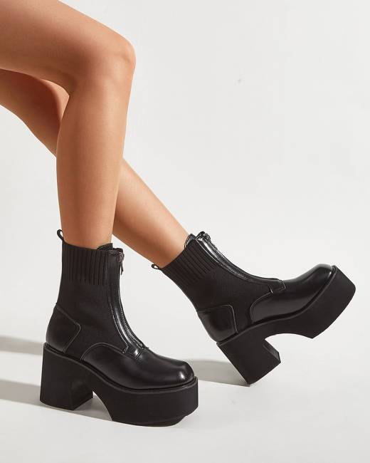 photine leather platform bootie