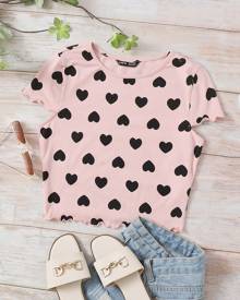 All Over Heart Print Tee