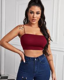 Solid Crop Cami Top