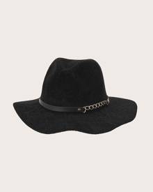 Chain Decor Fedora Hat