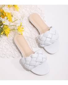 SHEIN Open Toe Braided Slide Sandals