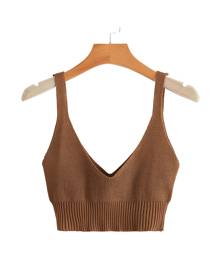 SHEIN Solid Crop Knit Top