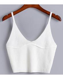 SHEIN Crop Rib Knit Tops