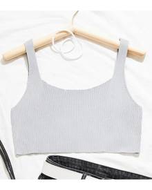 SHEIN Ribbed Knit Crop Top