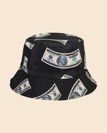 SHEIN Men Banknote Print Bucket Hat